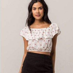 Tillys ruffle crop top